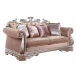 56931 Northville Tan Velvet/Antique Gold Finish Loveseat