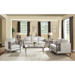 56090+56091+56092 3PC SETS Artesia Gray Fabric Sofa + Loveseat + Chair
