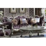 53465 Picardy Antique Platinum Finish/Velvet Sofa