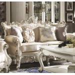 53461 Picardy II Antique Pearl Finish/Fabric Loveseat