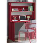 37917 Cargo Red Finish Metal Computer Desk & Hutch