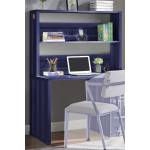 37907 Cargo Blue Finish Metal Computer Desk & Hutch
