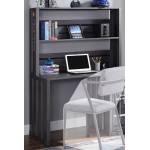 37897 Cargo Gunmetal Finish Metal Computer Desk & Hutch