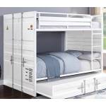 37885 Cargo White Metal Full over Full Bunk Bed