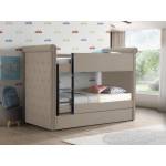 37850 Romona II Beige Fabric Twin over Twin Bunk Bed w/Trundle