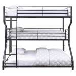 37795 Caius II Gunmetal Finish Metal Triple Twin/Full/Queen Bunk Bed