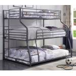 37450 Caius II Gun Metal Three Layer Twin/Full/Queen Bunk Bed