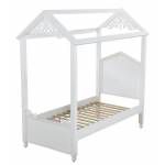 37345F Rapunzel White Wood Full Canopy Bed