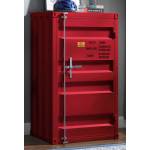35954 Cargo Red Finish Metal Chest w/Single Door