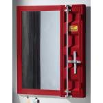 35952 Cargo Red Finish Metal Frame/Mirror Vanity Mirror