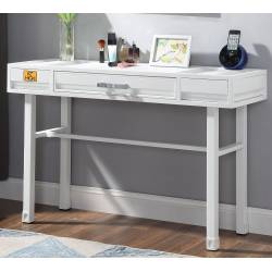 35909 Cargo White Metal/Wood Vanity Desk