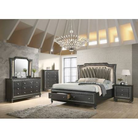 Kaitlyn Nightstand in Metallic Gray - Acme Furniture 27283