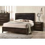 Brenta Eastern King Bed in Black PU & Walnut - Acme Furniture 26637EK