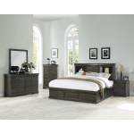 Louis Philippe III Eastern King Bed in Dark Gray - Acme Furniture 24927EK