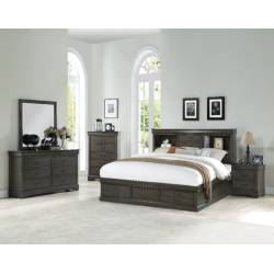 Louis Philippe III Queen Bed in Dark Gray - Acme Furniture 24930Q