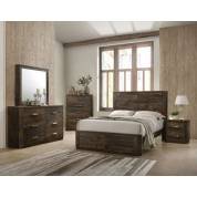 24850Q-4PC 4PC SETS Elettra Queen Bed in Antique Walnut