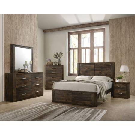 Elettra Queen Bed in Antique Walnut - Acme Furniture 24850Q