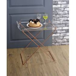 Cercie Tray Table in Clear Acrylic & Copper - Acme Furniture 98189