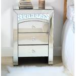 Nysa Night Table (LED) in Mirrored & Faux Crystals - Acme Furniture 97655