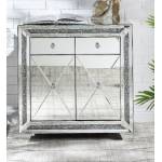 Noralie Console Table in Mirrored & Faux Diamonds - Acme Furniture 97645