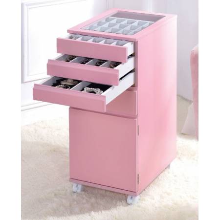 Nariah Jewelry Armoire in Pink - Acme Furniture 97216