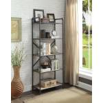 Itzel Bookshelf (5-Shelves) in Antique Oak & Sandy Gray - Acme Furniture 97164