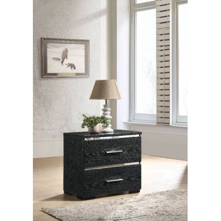 Laleh Nightstand in Black (High Gloss) - Acme Furniture 97052