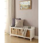 Flavius Bench w/Storage in White - Acme Furniture 96759