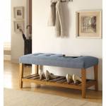 Charla Bench in Blue & Oak - Acme Furniture 96684