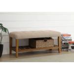 Charla Bench in Beige & Oak - Acme Furniture 96682