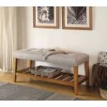 Charla Bench in Light Gray & Oak - Acme Furniture 96680