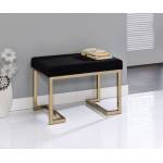 Boice Ottoman in Black Fabric & Champagne - Acme Furniture 96597