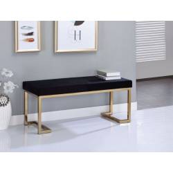Boice Bench in Black Fabric & Champagne - Acme Furniture 96595