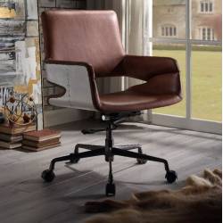 Kamau Office Chair in Vintage Cocoa Top Grain Leather - Acme Furniture 92567