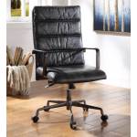 Jairo Office Chair in Brushed Black Top Grain Leather - Acme Furniture 92565