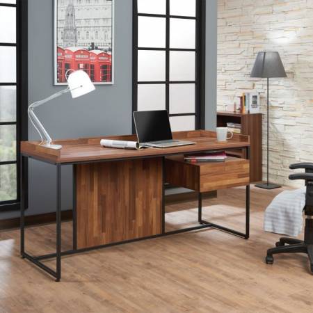 Sara Desk in Walnut & Sandy Black - Acme Furniture 92445