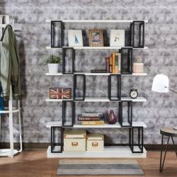 Verne Bookshelf in White & Black - Acme Furniture 92408