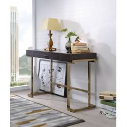 Boice Desk in Espresso PU & Champagne - Acme Furniture 92336