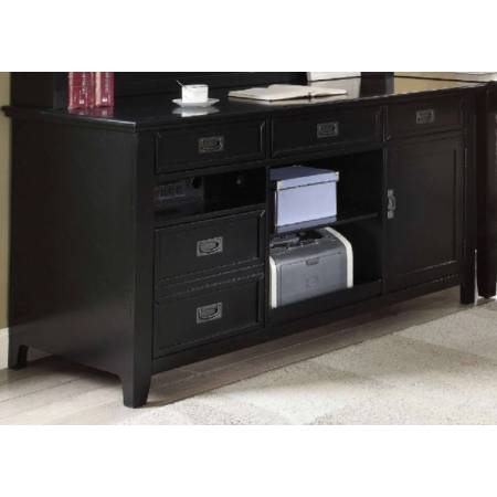 Pandora Office Cabinet Base in Black - Acme Furniture 92262
