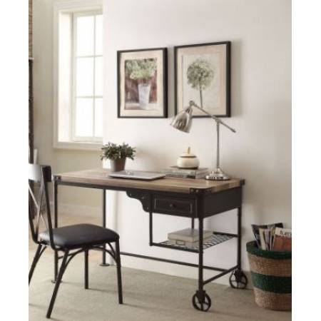 Itzel Desk in Antique Oak & Sandy Gray - Acme Furniture 92215