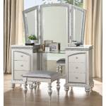 Maverick Vanity Desk & Mirror in Platinum - Acme Furniture 91800