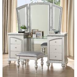 Maverick Vanity Desk & Mirror in Platinum - Acme Furniture 91800