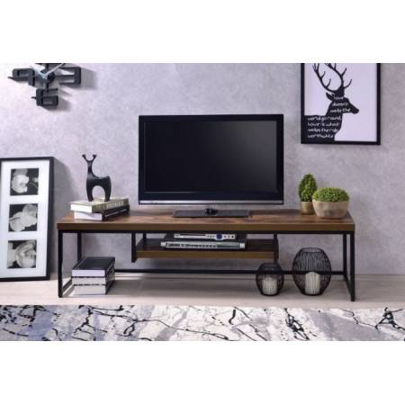 Bob TV Stand in Weathered Oak & Black - Acme Furniture 91782
