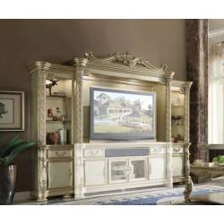 Vendome II Entertainment Center in Gold Patina & Bone - Acme Furniture 91310