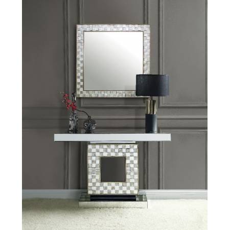 Nasa Console Table in Mirrored & Mother of Pearl - Acme Furniture 90500