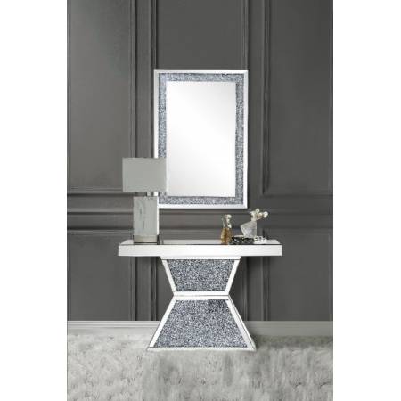 Noralie Console Table in Mirrored & Faux Diamonds - Acme Furniture 90497