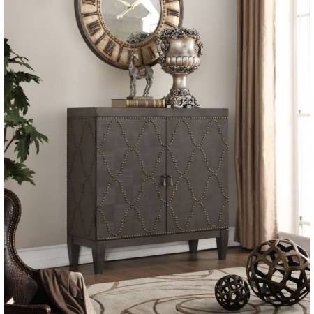 Cherie Console Table in Antique Black (Gold Nail-head) - Acme Furniture 90298