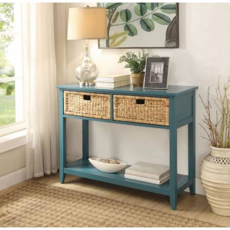 Flavius Console Table (2 Drw) in Teal - Acme Furniture 90266