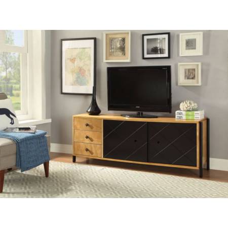 Honna TV Console in Natural & Black - Acme Furniture 90175