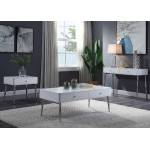 Weizor Coffee Table in White High Gloss & Chrome - Acme Furniture 87150